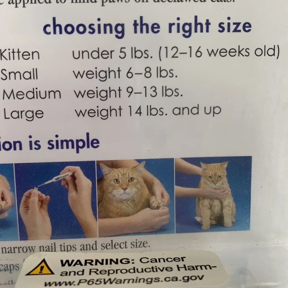 NEW Soft Claws Nail Caps for Cats Medium 9-13 lbs.